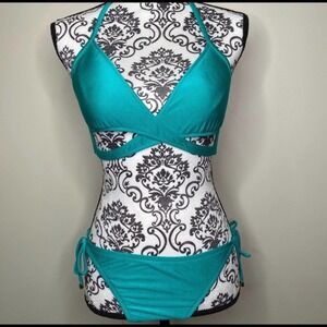 NWOT TEAL BOHO 2 pc Sexy Adjustable Strappy Bikini M